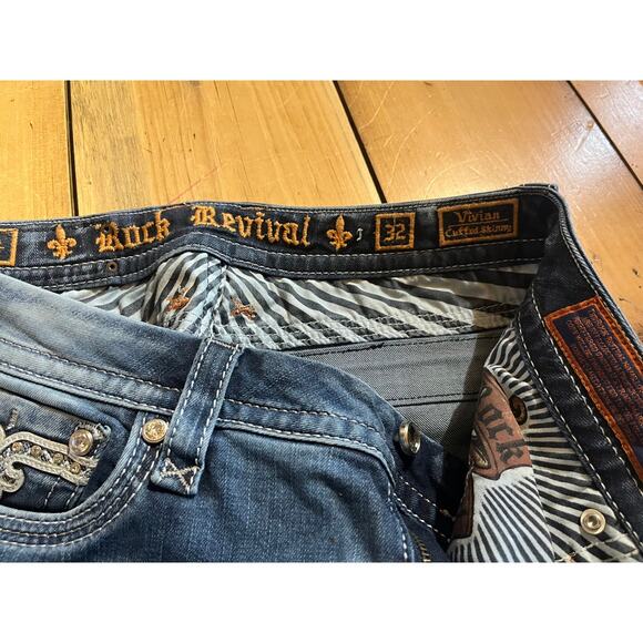 Rock Revival Women's Vivian Skinny Jeans. Bling. Studs. Size 32 - Picture 6 of 8